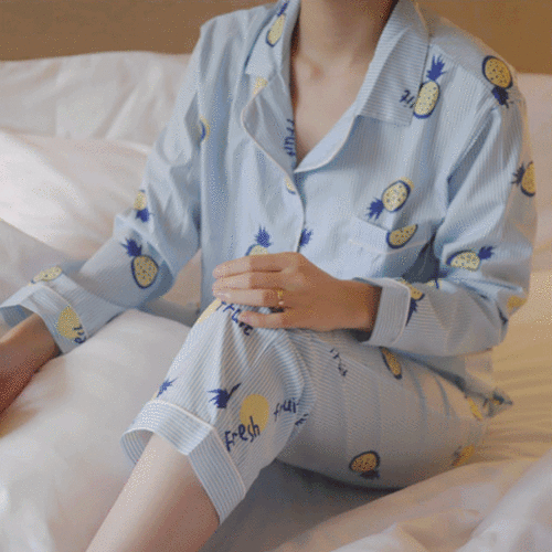 파인애플 파자마잠옷 (PAJAMA) - 잠옷+안대 세트구성!